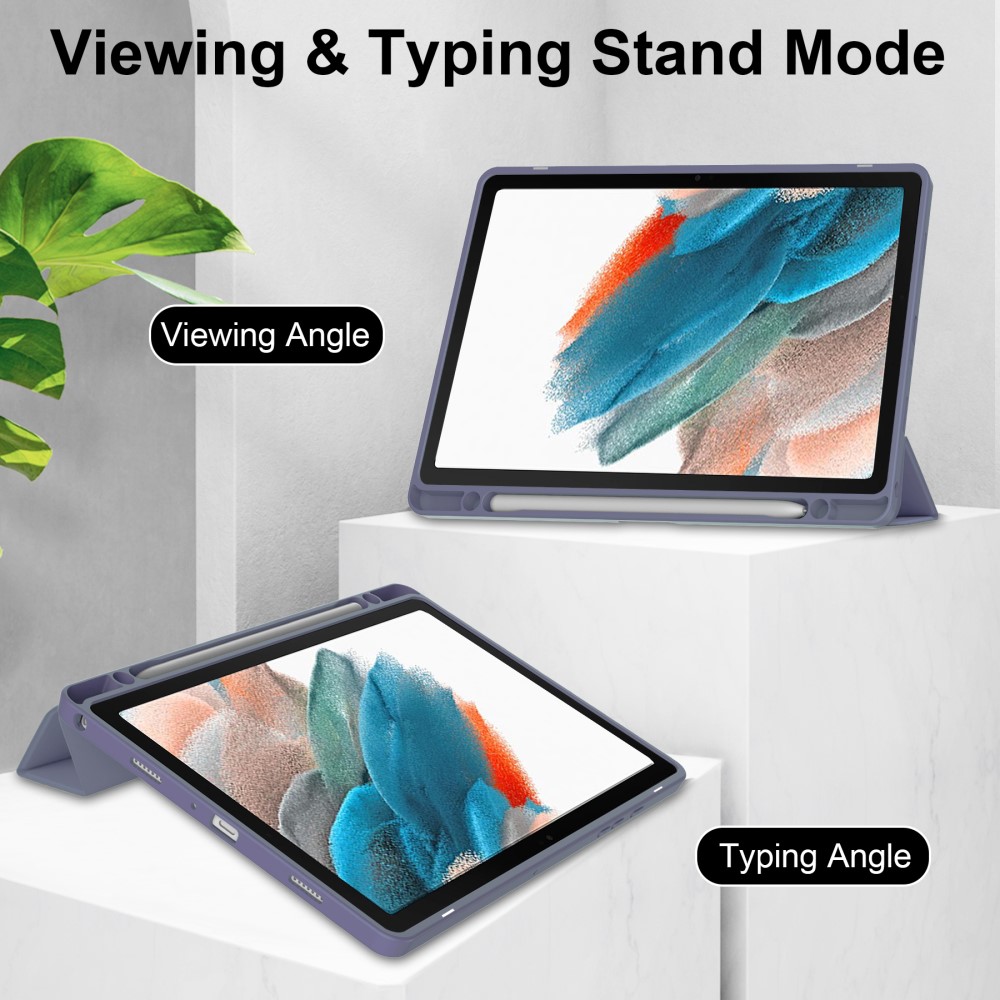  Samsung Galaxy Tab A9 Plus Fodral Hybrid Pennhållare Lila