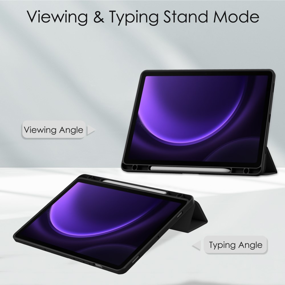  Galaxy Tab S9 FE Fodral Hybrid Pennhållare Svart