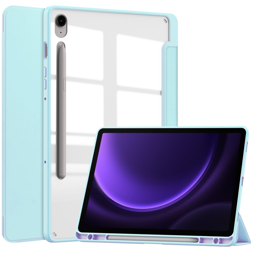  Galaxy Tab S9 FE Fodral Hybrid Pennhållare Ljus Blå