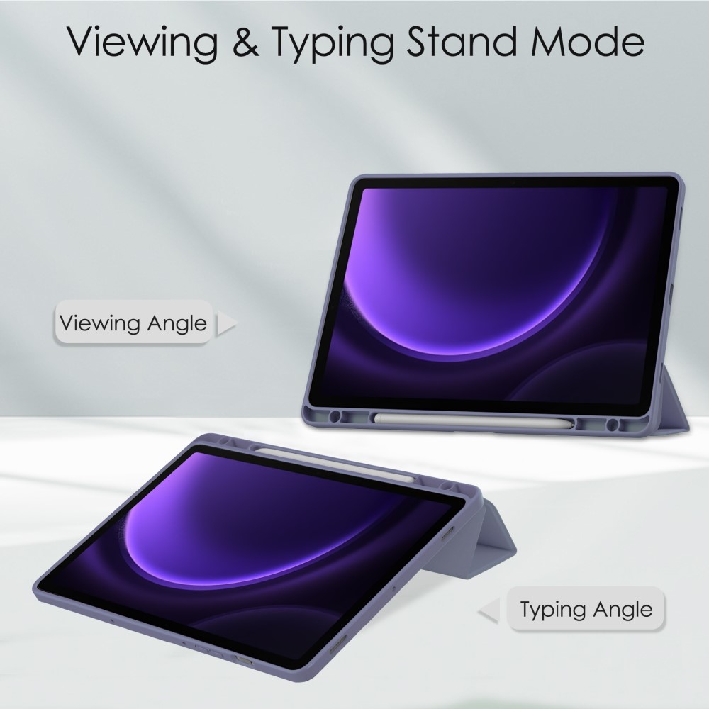  Galaxy Tab S9 FE Fodral Hybrid Pennhållare Lila