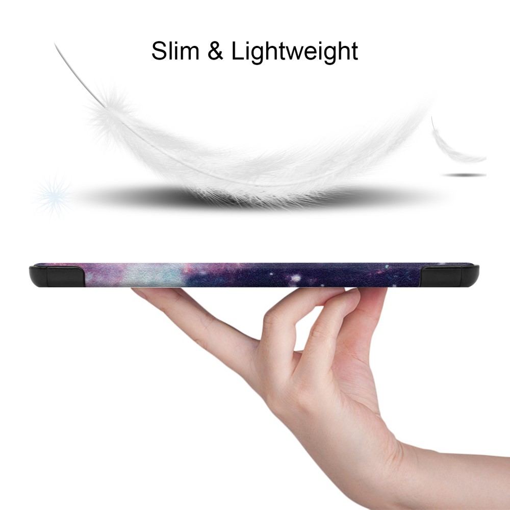  Samsung Galaxy Tab S9 FE Fodral Tri-Fold Läder Cosmic Space