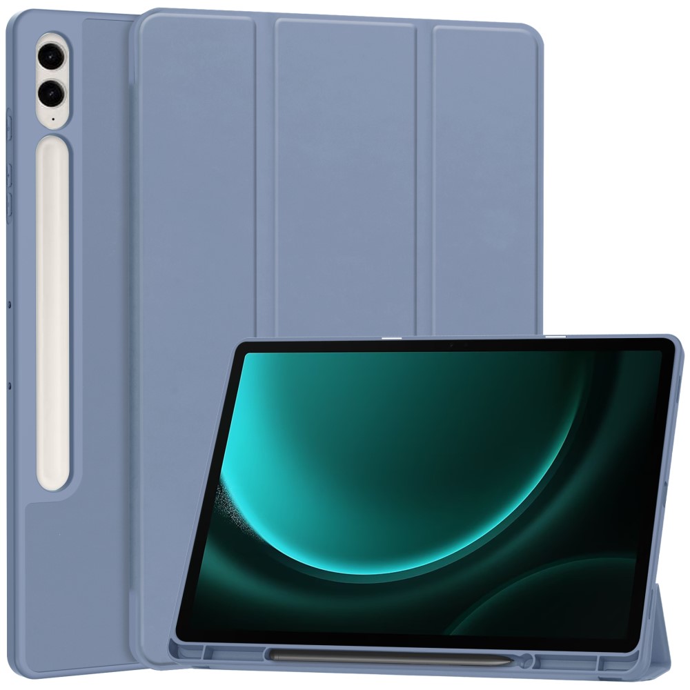  Galaxy Tab S9 FE Plus Fodral Tri-Fold Pennhållare Lila