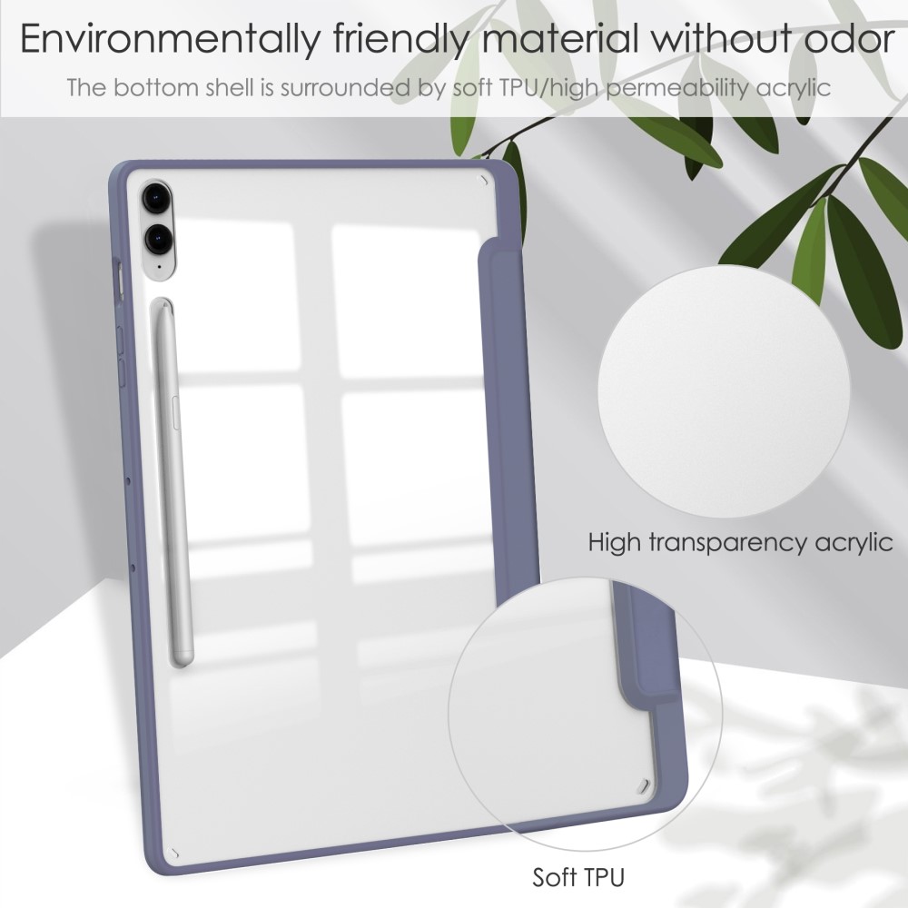 Galaxy Tab S9 FE Plus Fodral Hybrid Pennhållare Lila