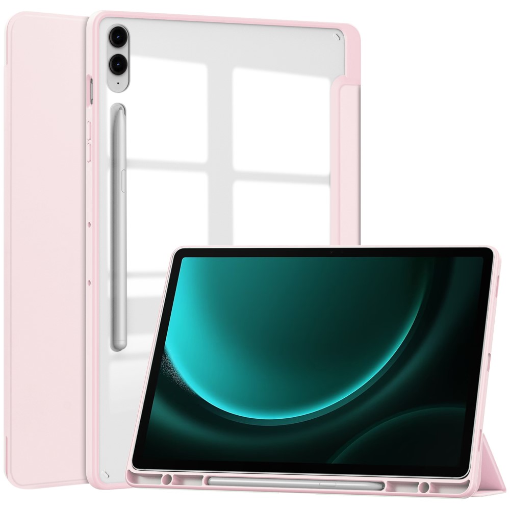  Galaxy Tab S9 FE Plus Fodral Hybrid Pennhållare Rosa