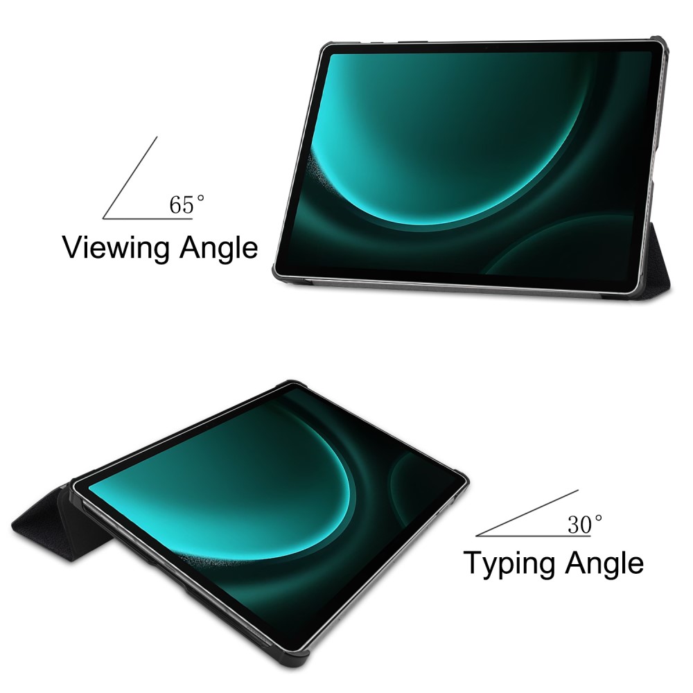  Galaxy Tab S9 FE Plus Fodral Tri-Fold Läder Dont Touch
