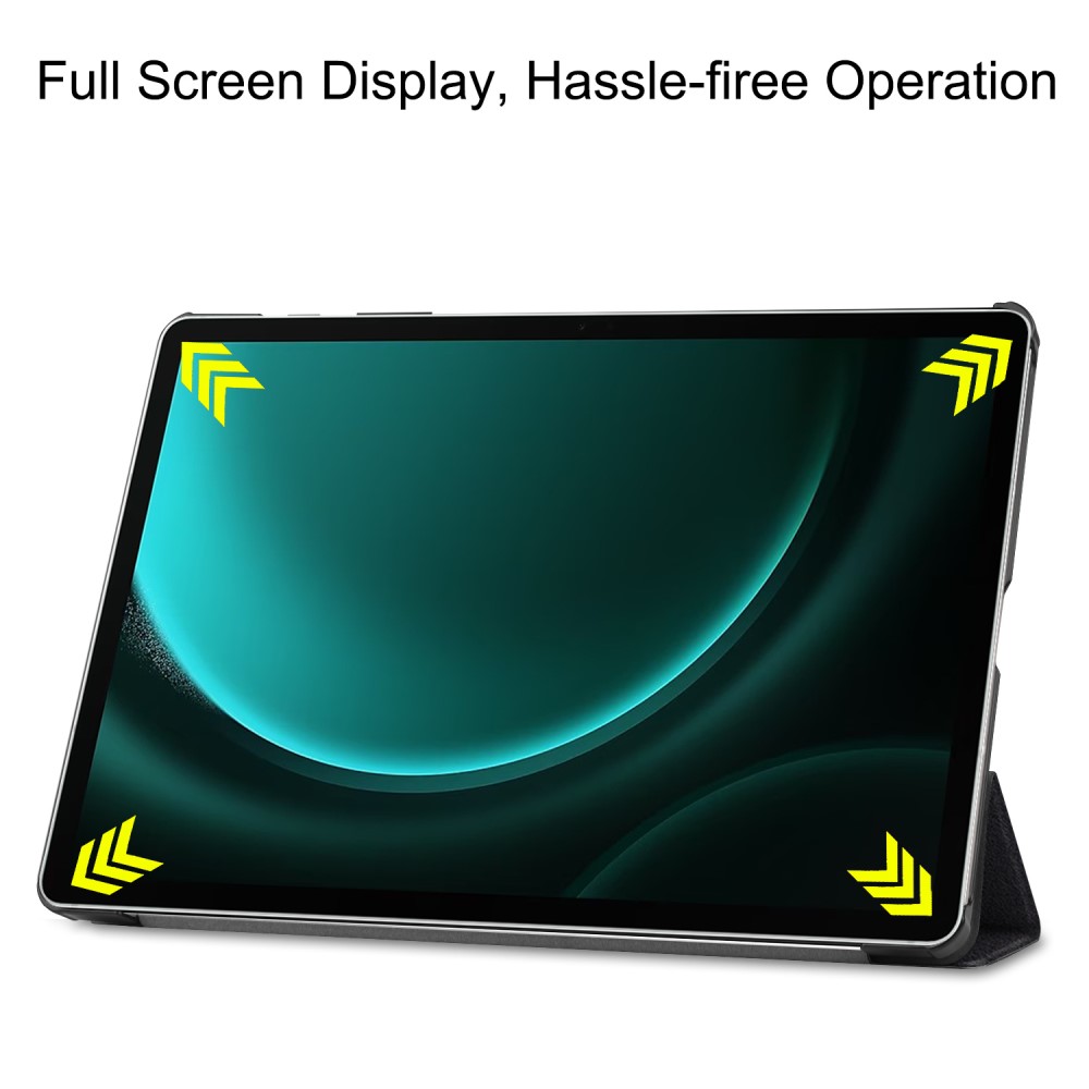  Galaxy Tab S9 FE Plus Fodral Tri-Fold Läder Dont Touch