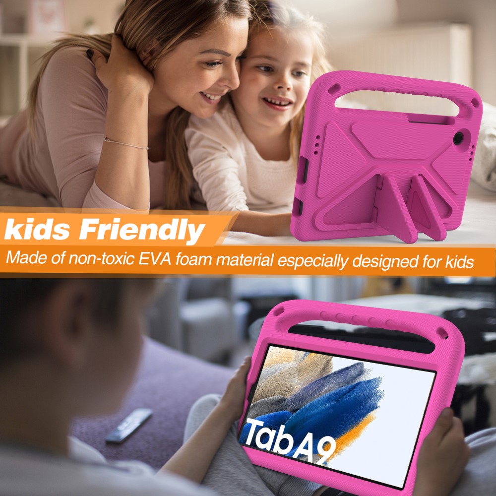  Samsung Galaxy Tab A11 / Tab A9 Skal EVA Kickstand Rosa