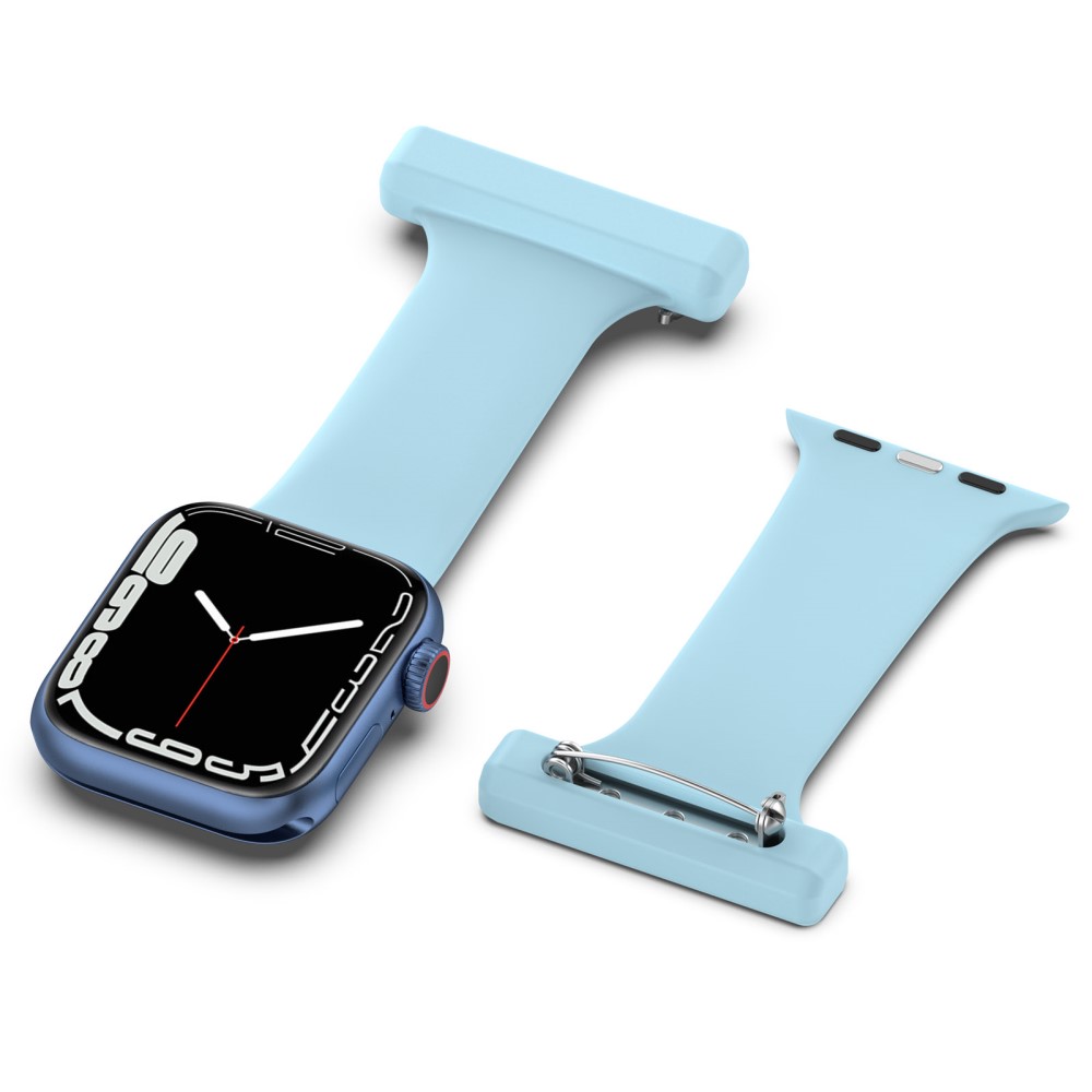  Apple Watch 42/44/45/46/49 mm Rem Sjuksköterska Ljus Blå