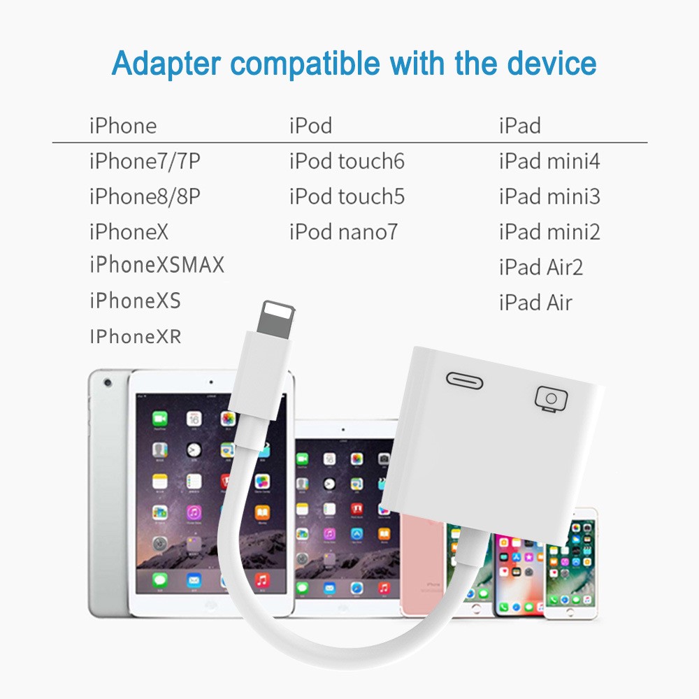  Lightning Till USB 3-kameraadapter Vit