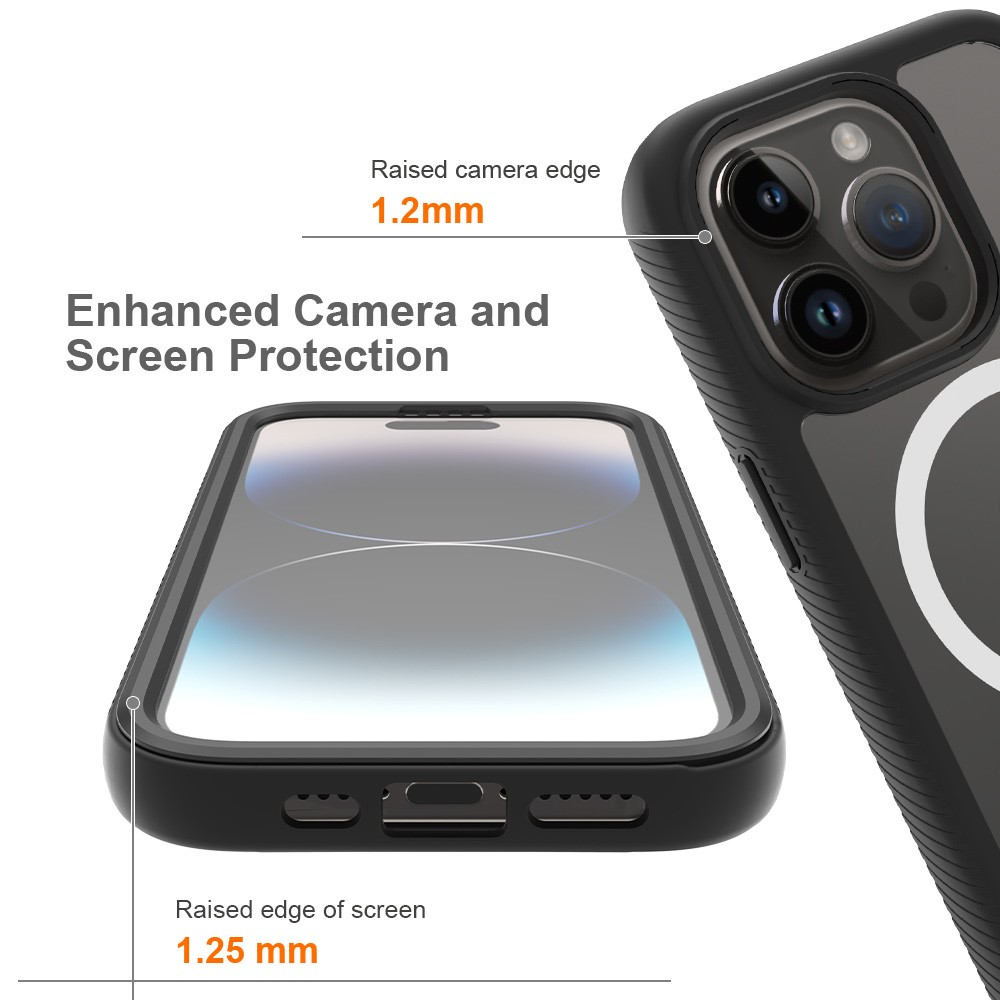  iPhone 15 Pro Skal MagSafe 360 Defense Svart