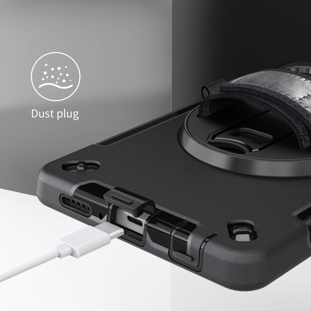  Samsung Galaxy Tab A9 Skal 360 Rotation Shockproof Med Rem