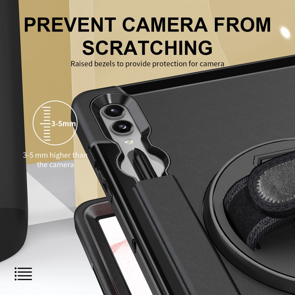  Samsung Galaxy Tab S9 Plus Skal 360 Rotation Shockproof Med Rem