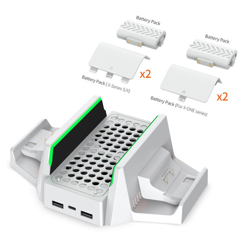 DOBE DOBE Xbox S/X Laddningsställ Med Laddare, Kylkning Och Batteripaket