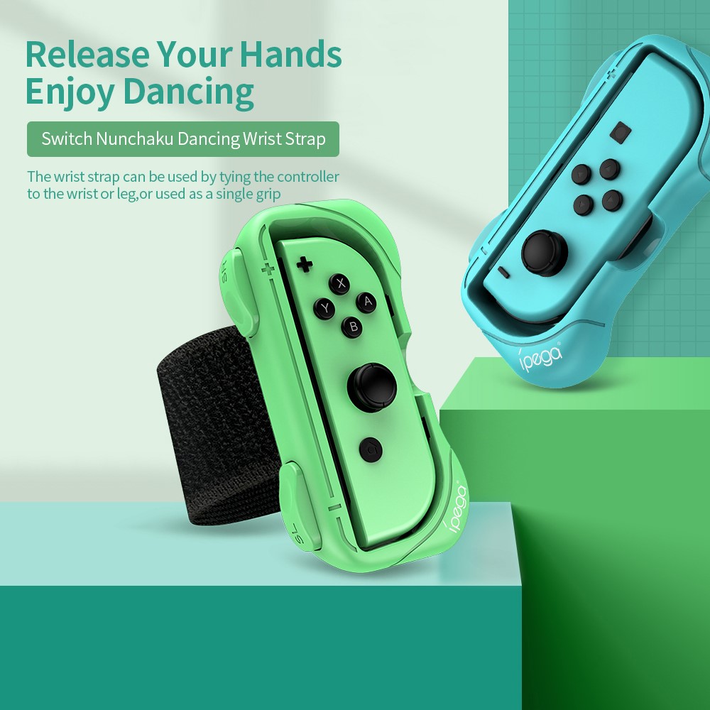 iPega iPega 2-PACK Armband Med Fäste För Joy-Con Grön/Blå