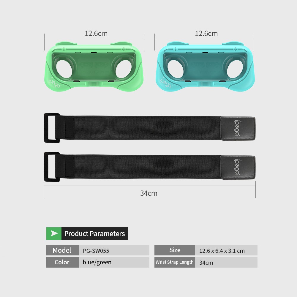 iPega iPega 2-PACK Armband Med Fäste För Joy-Con Grön/Blå