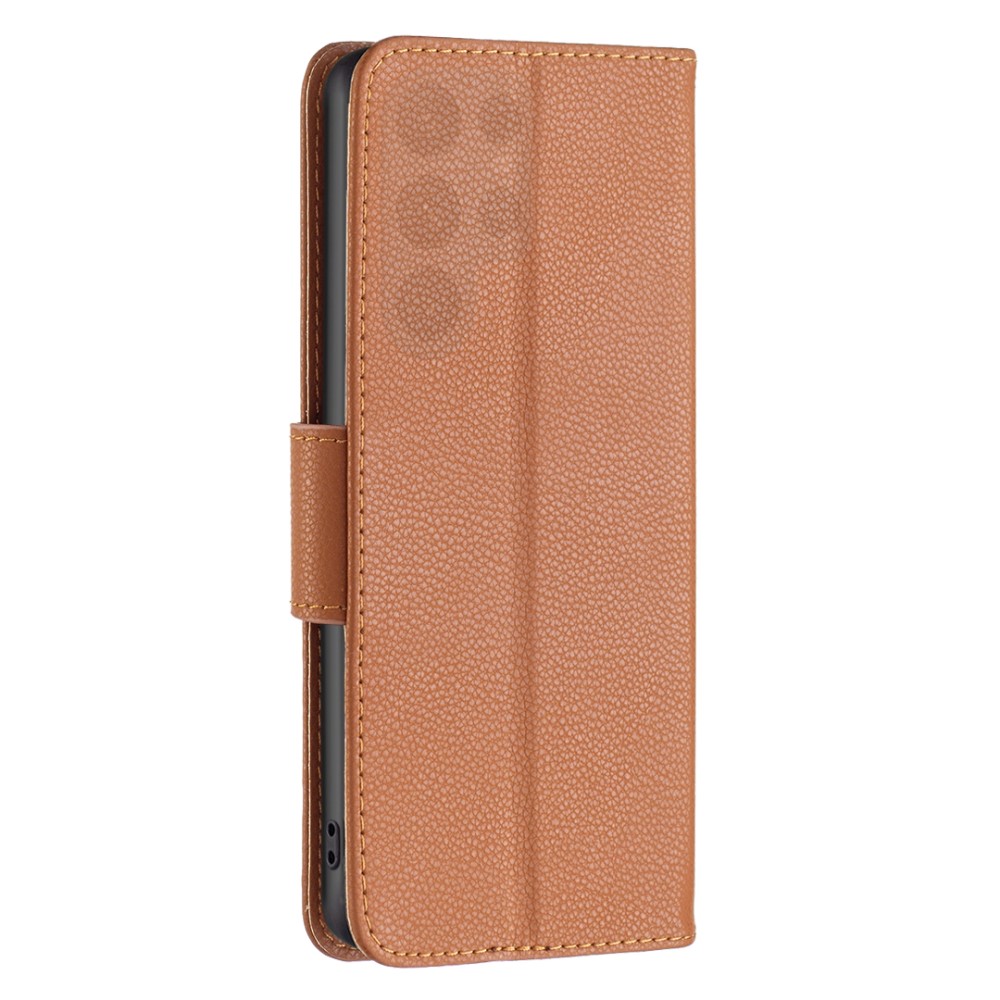  Samsung Galaxy S24 Ultra Fodral Litchi Shark Brun