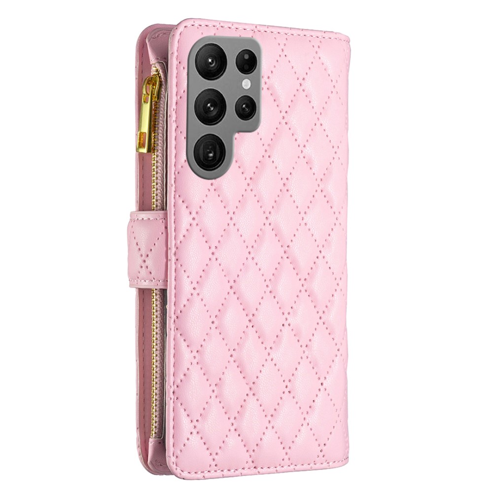 BINFEN BINFEN Galaxy S24 Ultra Fodral Diamond Multifunktionell Rosa