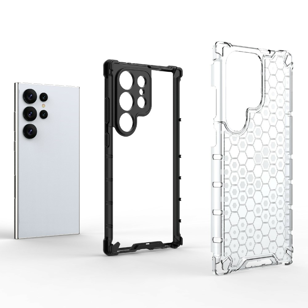  Galaxy S24 Ultra Skal Honeycomb Shockproof Hybrid Svart