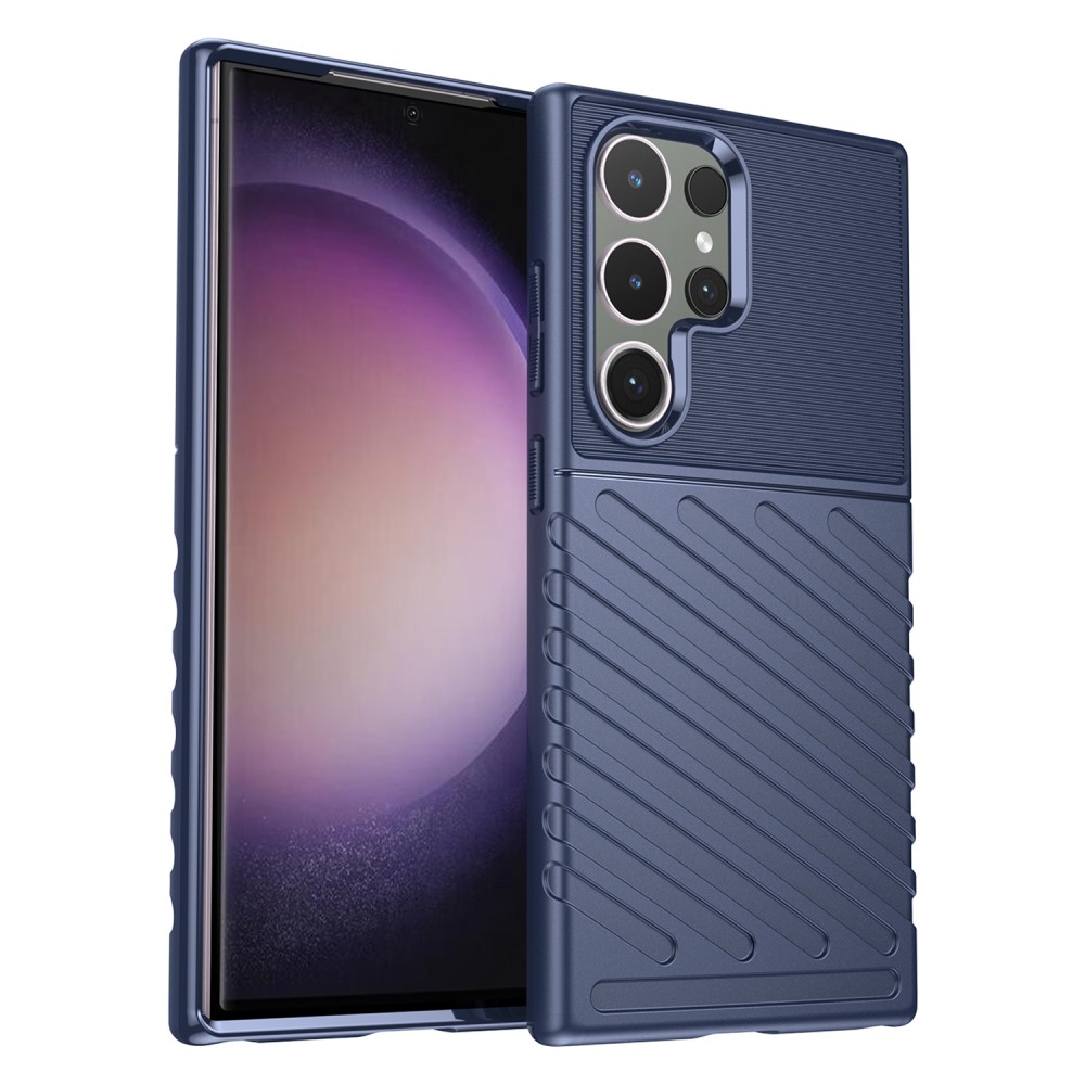  Samsung Galaxy S24 Ultra Skal Twill Textur Blå
