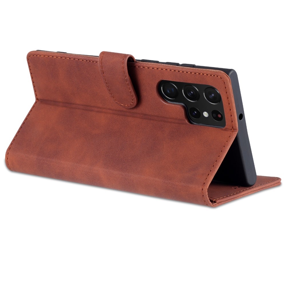 AZNS AZNS Samsung Galaxy S24 Ultra Fodral Retro Läder Brun