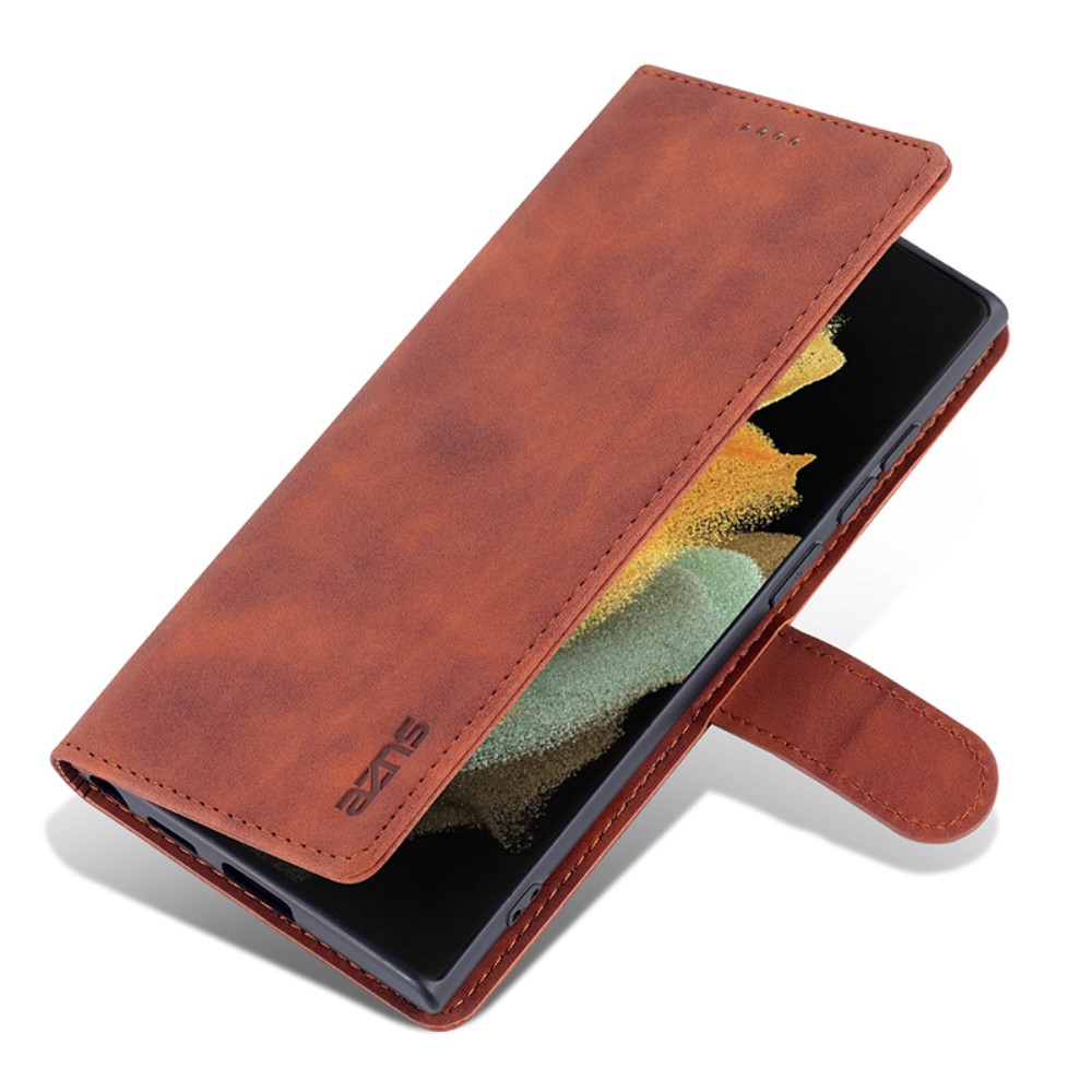 AZNS AZNS Samsung Galaxy S24 Ultra Fodral Retro Läder Brun