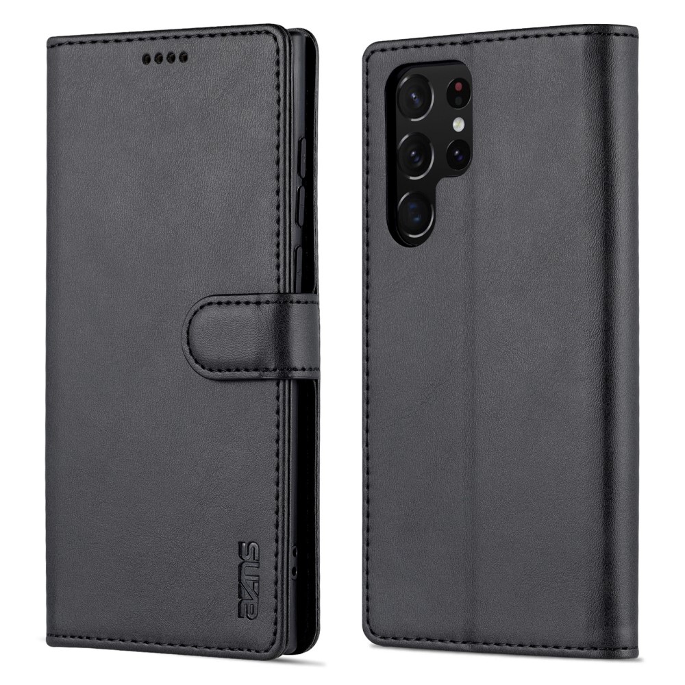 AZNS AZNS Samsung Galaxy S24 Ultra Fodral Retro Läder Svart