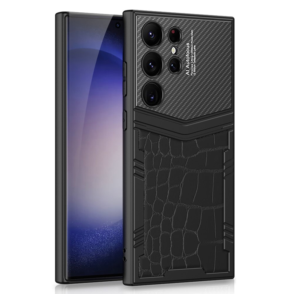 GKK GKK Samsung Galaxy S24 Ultra Skal Hybrid Läder Krokodil Textur