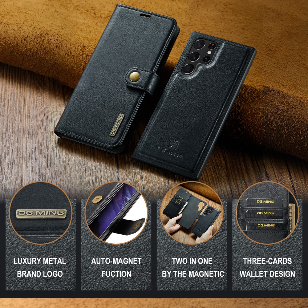 DG.MING DG.MING Galaxy S24 Ultra 2in1 Magnet Fodral / Skal Svart
