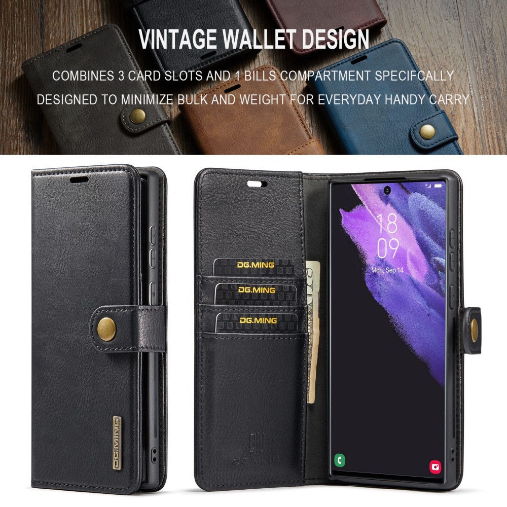 DG.MING DG.MING Galaxy S24 Ultra 2in1 Magnet Fodral / Skal Svart