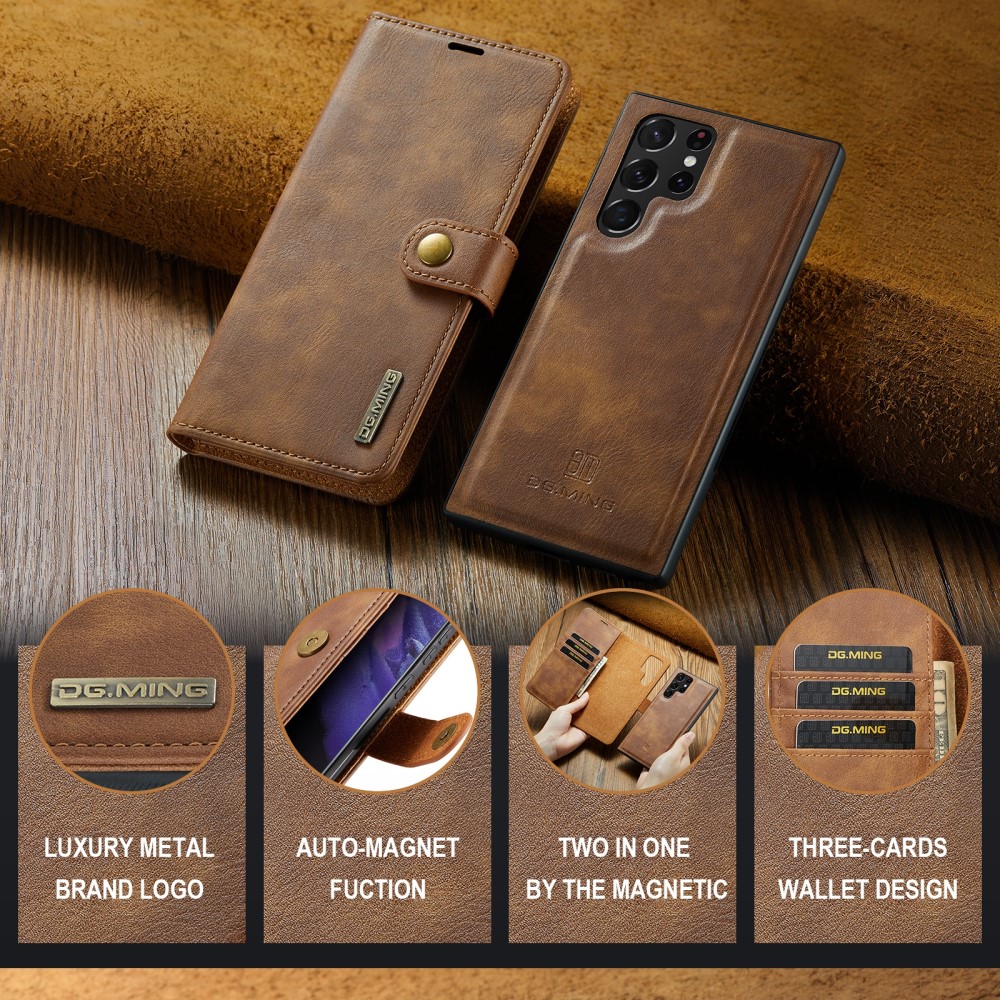 DG.MING DG.MING Galaxy S24 Ultra 2in1 Magnet Fodral / Skal Brun