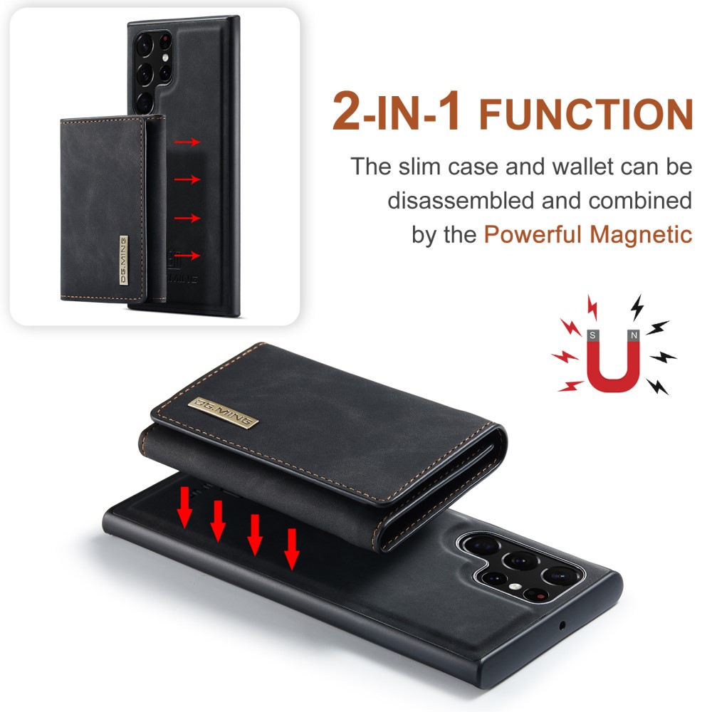 DG.MING DG.MING Galaxy S24 Ultra Skal 2in1 Magnetisk Avtagbart Kortfack