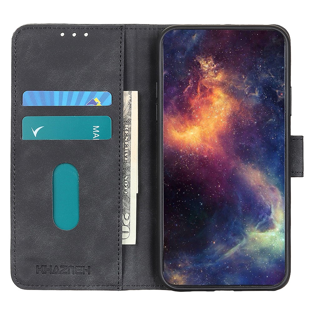 KHAZNEH KHAZNEH Galaxy S25 Plus / S24 Plus Fodral Retro Läder Svart