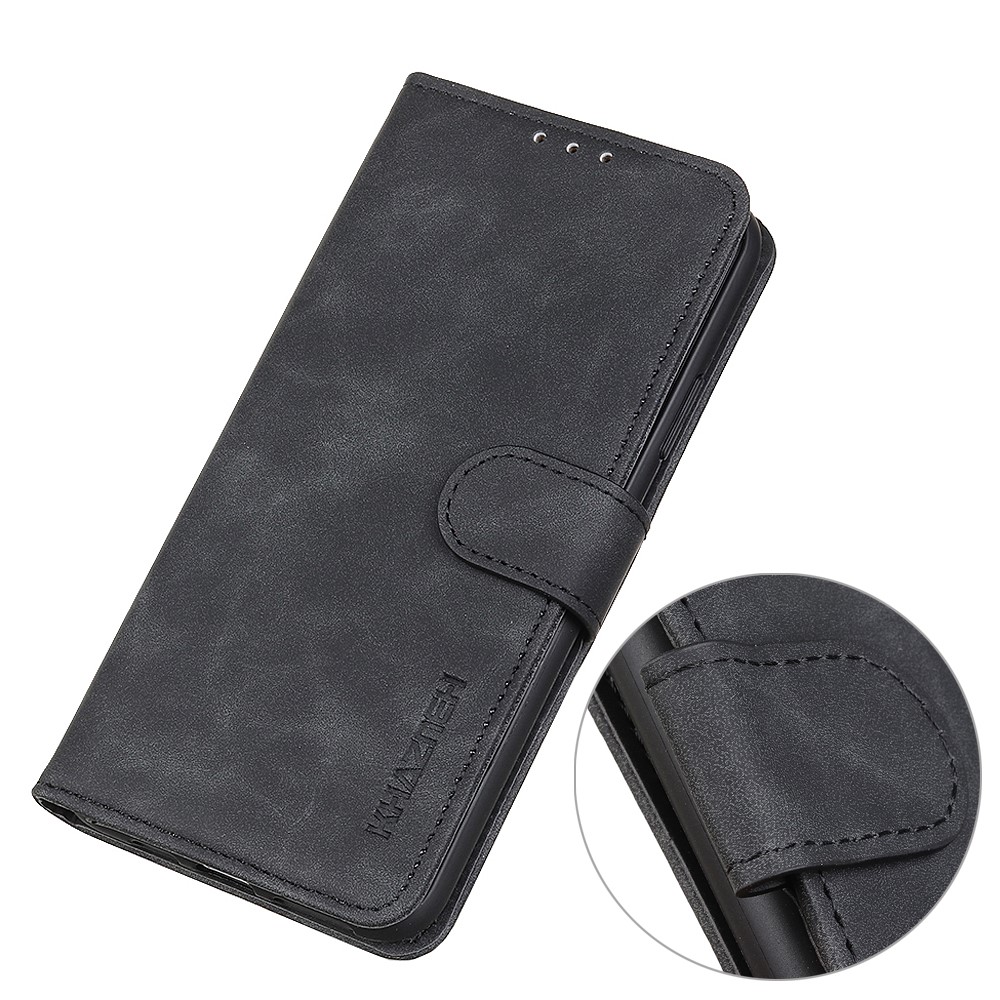 KHAZNEH KHAZNEH Galaxy S25 Plus / S24 Plus Fodral Retro Läder Svart
