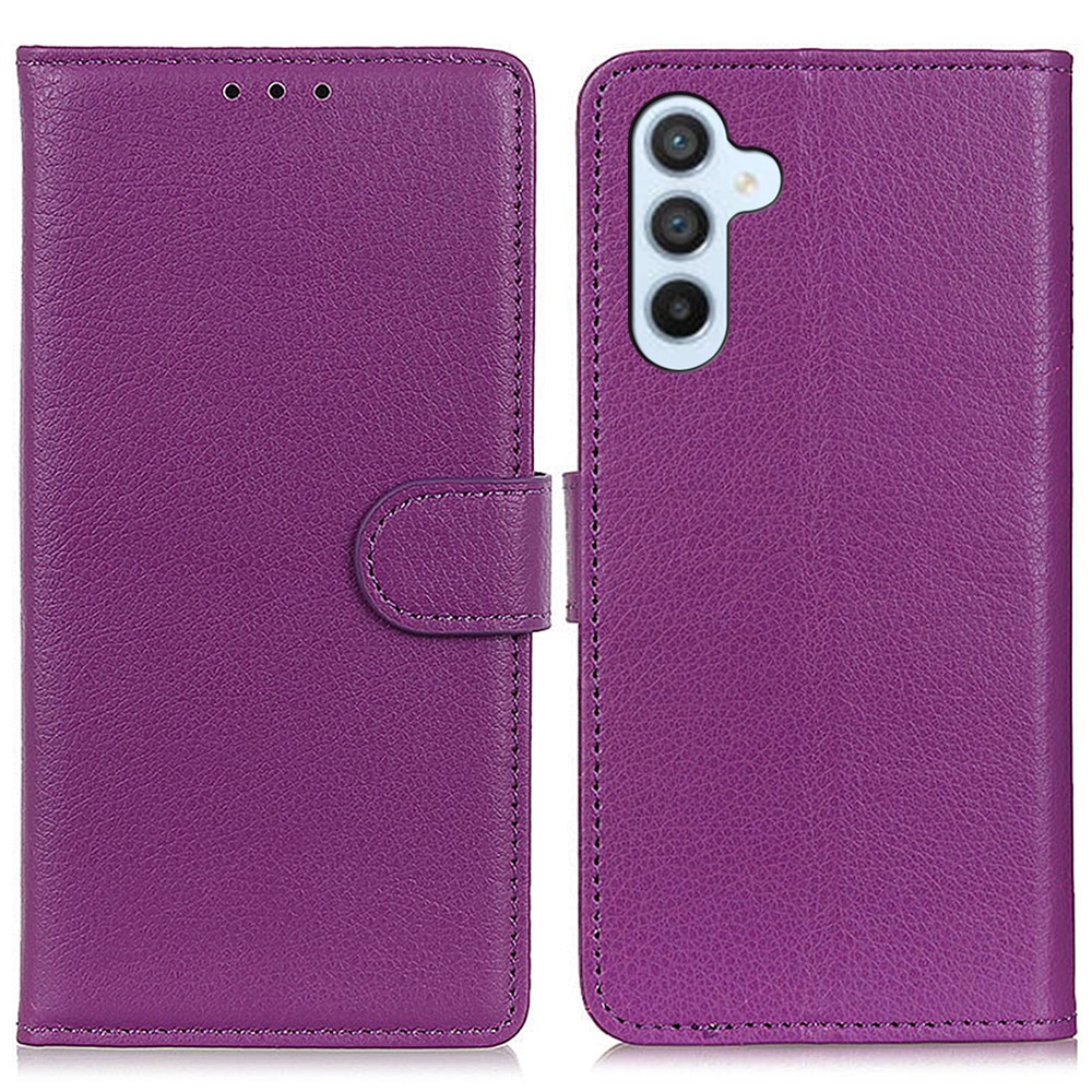  Galaxy S25 Plus / S24 Plus Fodral Litchi Läder Lila