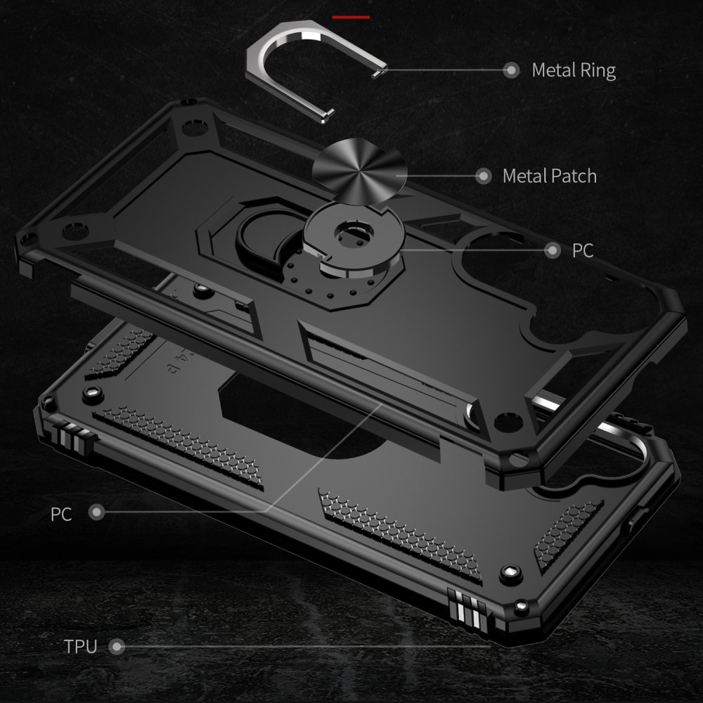  Samsung Galaxy S24 Plus Skal Ring Armor Hybrid Svart