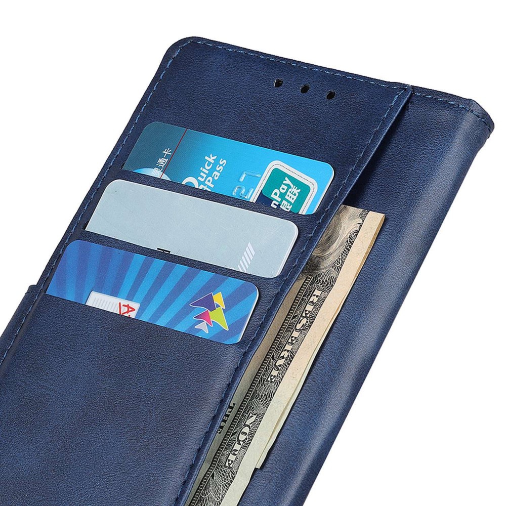  Samsung Galaxy S24 Fodral Solid Läder Blå
