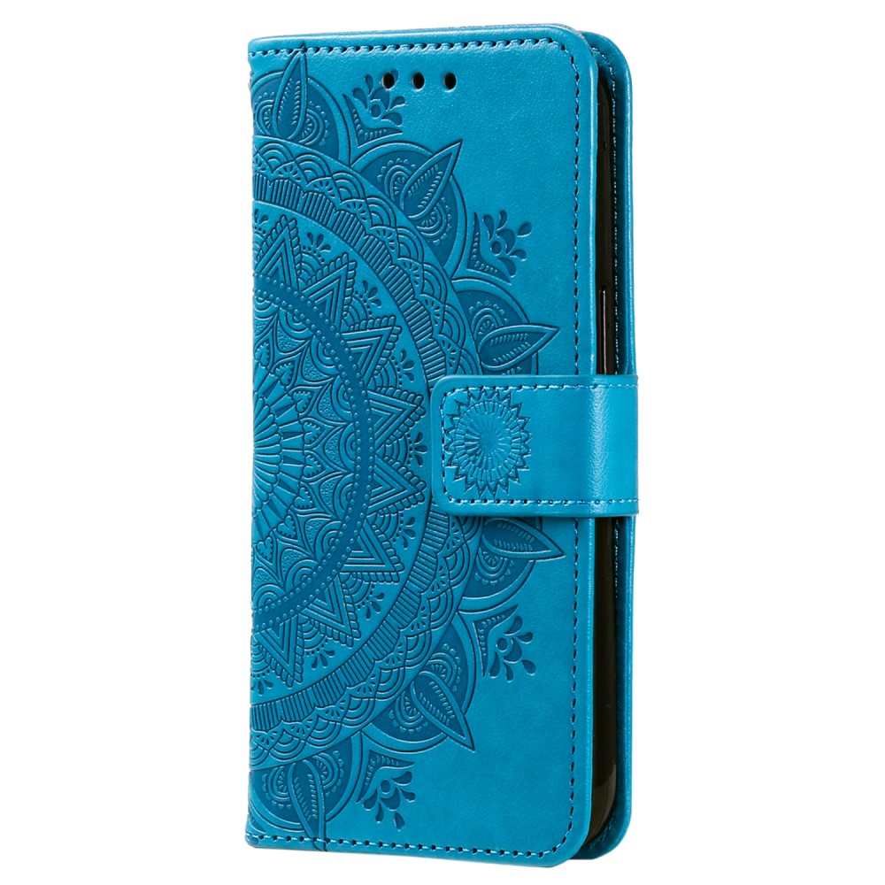  Samsung Galaxy S24 Fodral Mandala Läder Blå