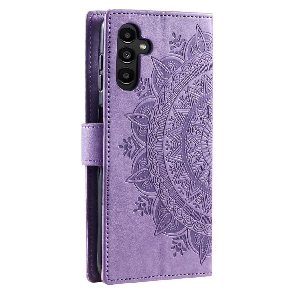  Samsung Galaxy S24 Fodral Mandala Läder Lila