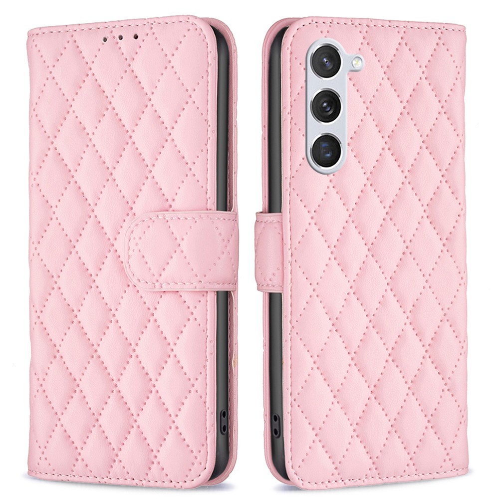  Samsung Galaxy S24 Fodral Diamond Läder Rosa