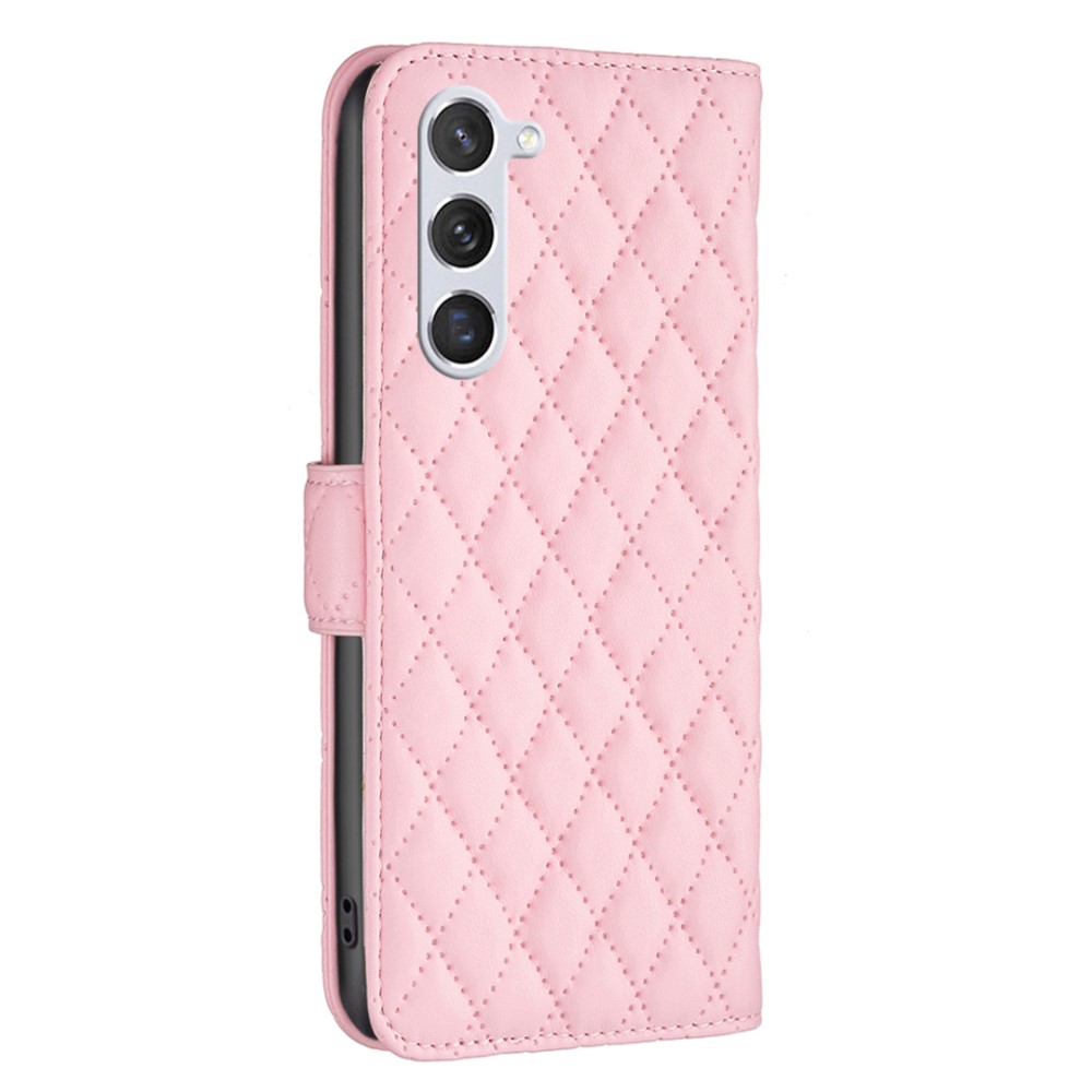  Samsung Galaxy S24 Fodral Diamond Läder Rosa