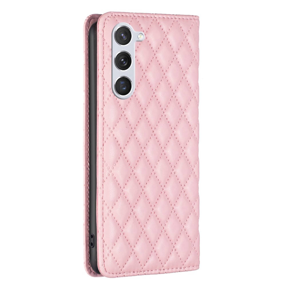 BINFEN BINFEN Galaxy S24 Fodral Diamond Flip Läder Rosa