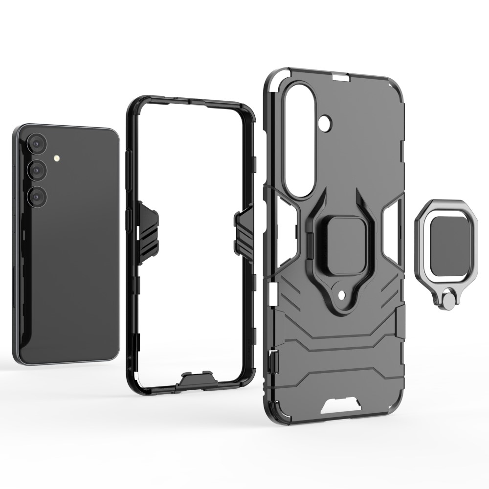  Samsung Galaxy S24 Skal Ring Armor Hybrid Svart
