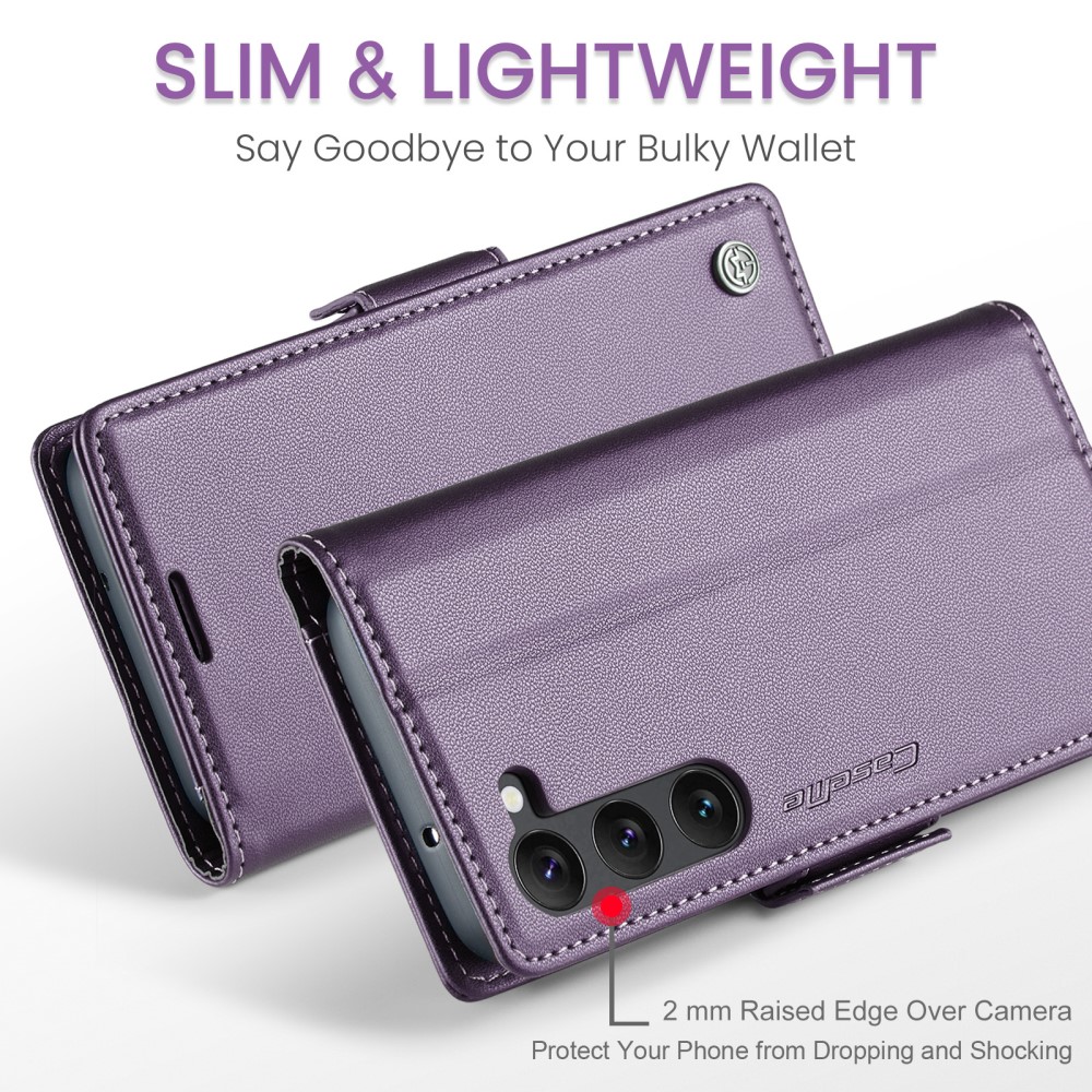 CASEME CASEME Galaxy S24 Fodral RFID Slim Läder Lila