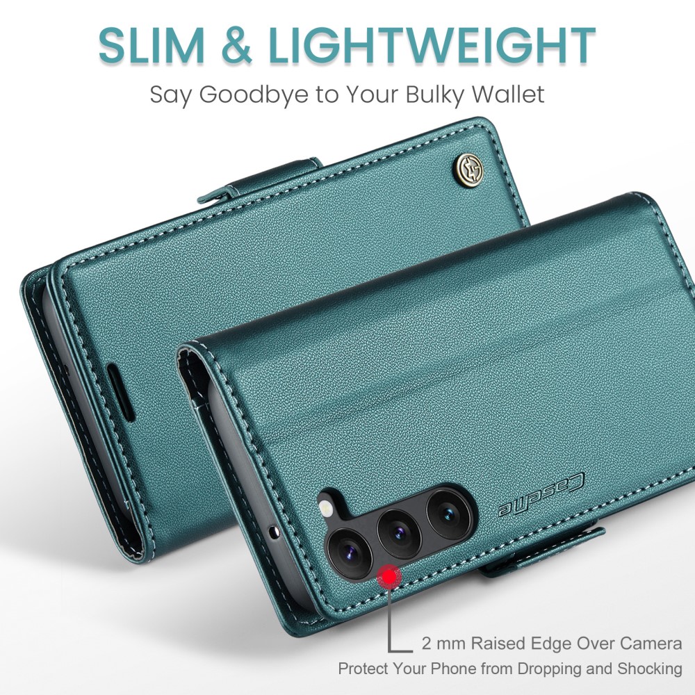CASEME CASEME Galaxy S24 Fodral RFID Slim Läder Grön