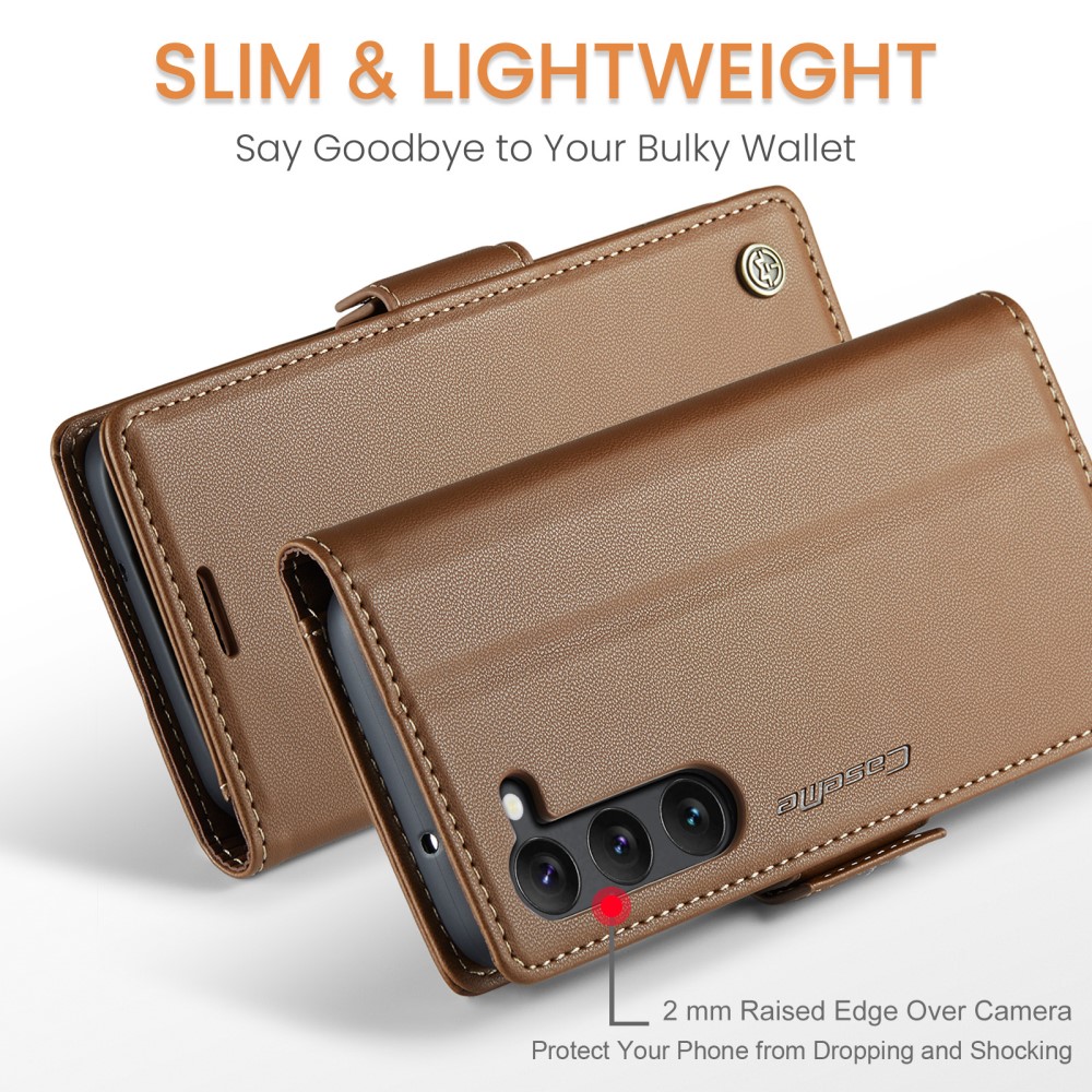 CASEME CASEME Galaxy S24 Fodral RFID Slim Läder Brun