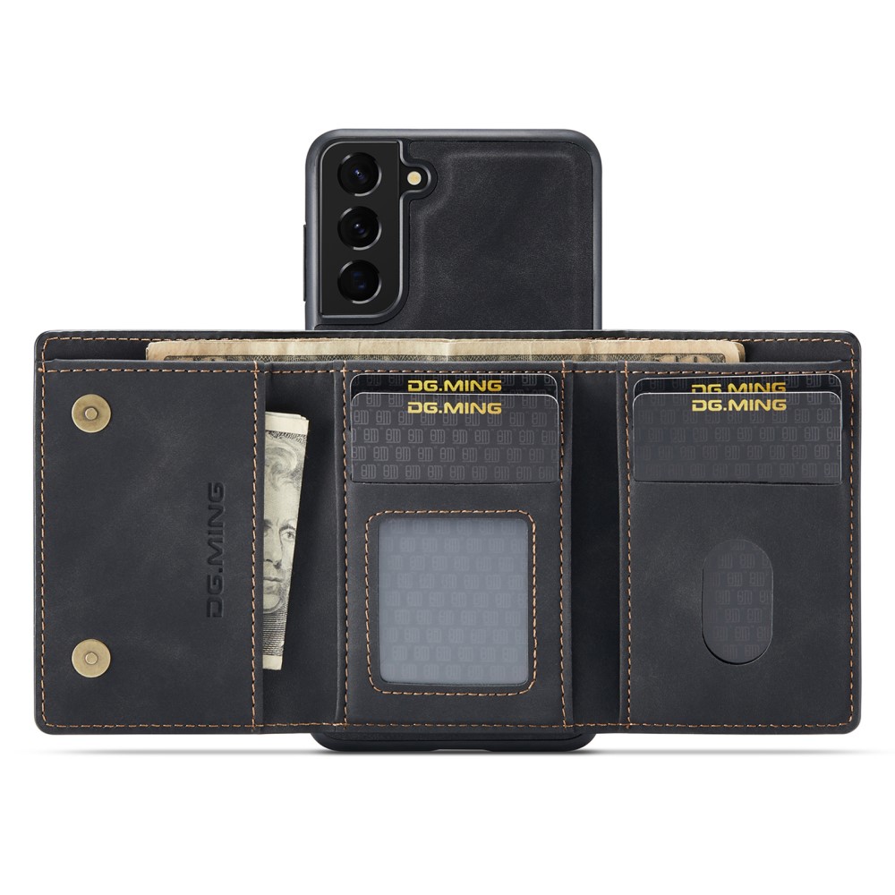 DG.MING DG.MING Galaxy S24 Skal 2in1 Magnetisk Avtagbart Kortfack Svart