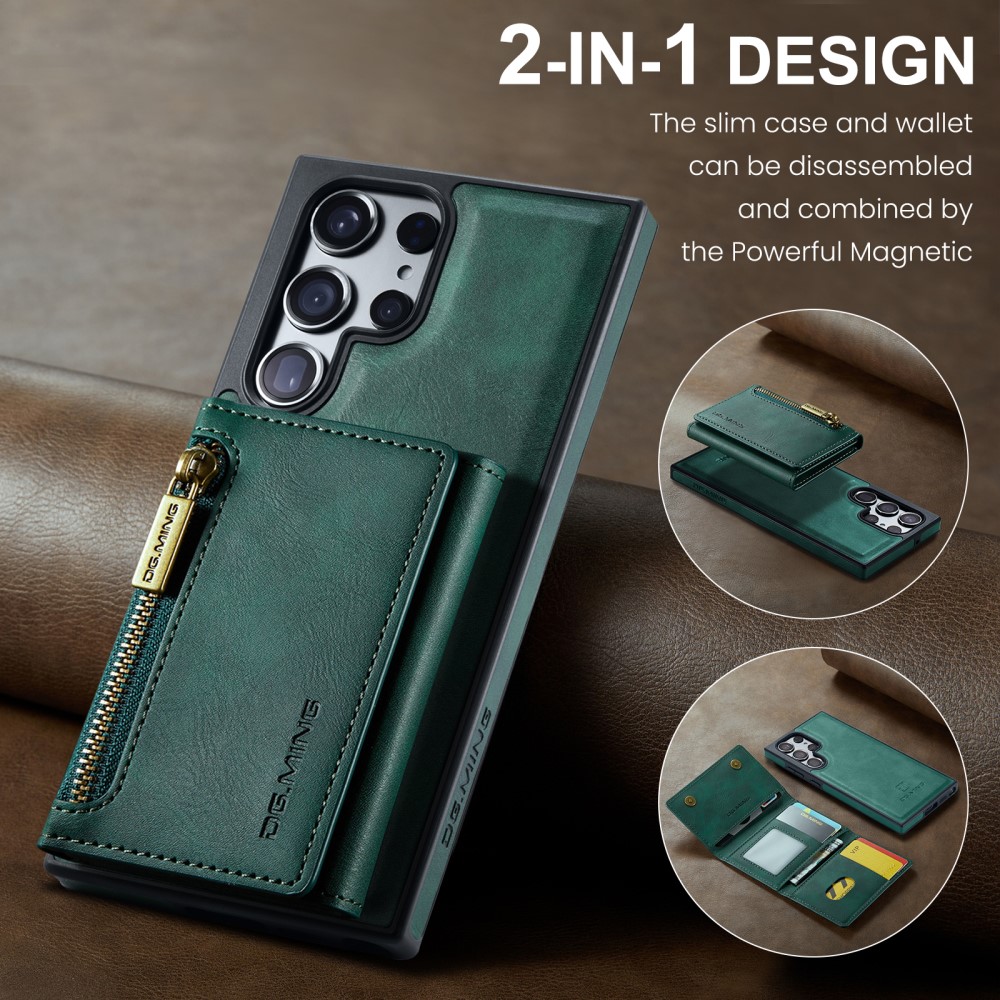DG.MING DG.MING Galaxy S24 Skal 2in1 Magnetisk Avtagbart RFID Kortfack