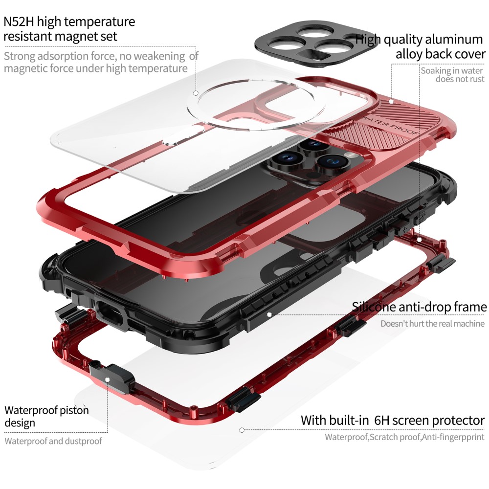 ShellBox ShellBox iPhone 15 Pro Max MagSafe IP68 Aluminium Vattentät Skal