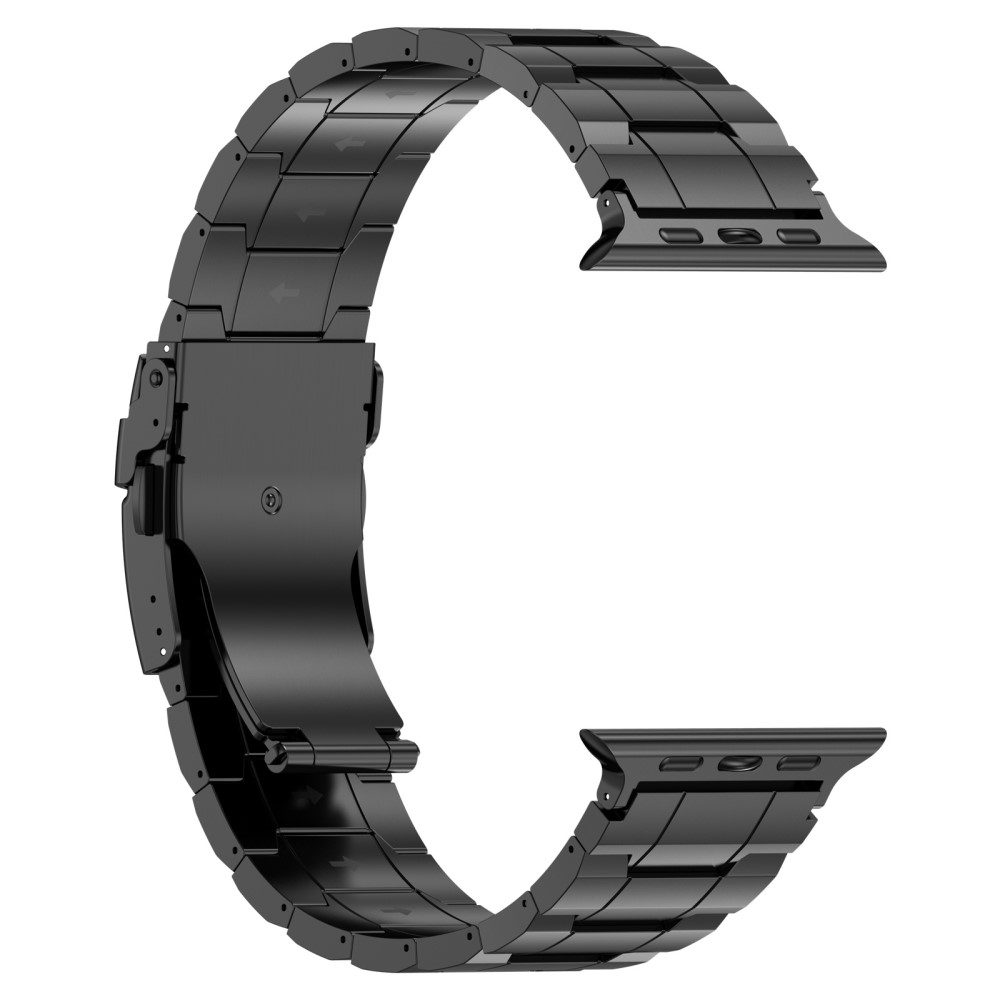  Apple Watch 42/44/45/46/49 mm Armband Steel Titanium Svart