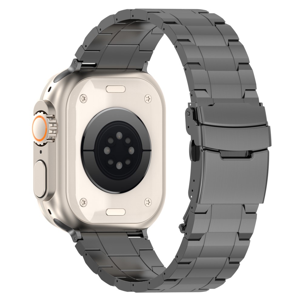  Apple Watch 42/44/45/46/49 mm Armband Steel Titanium Grå